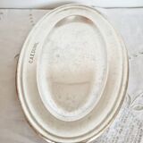 Oval silver-plated metal platters, Christofle