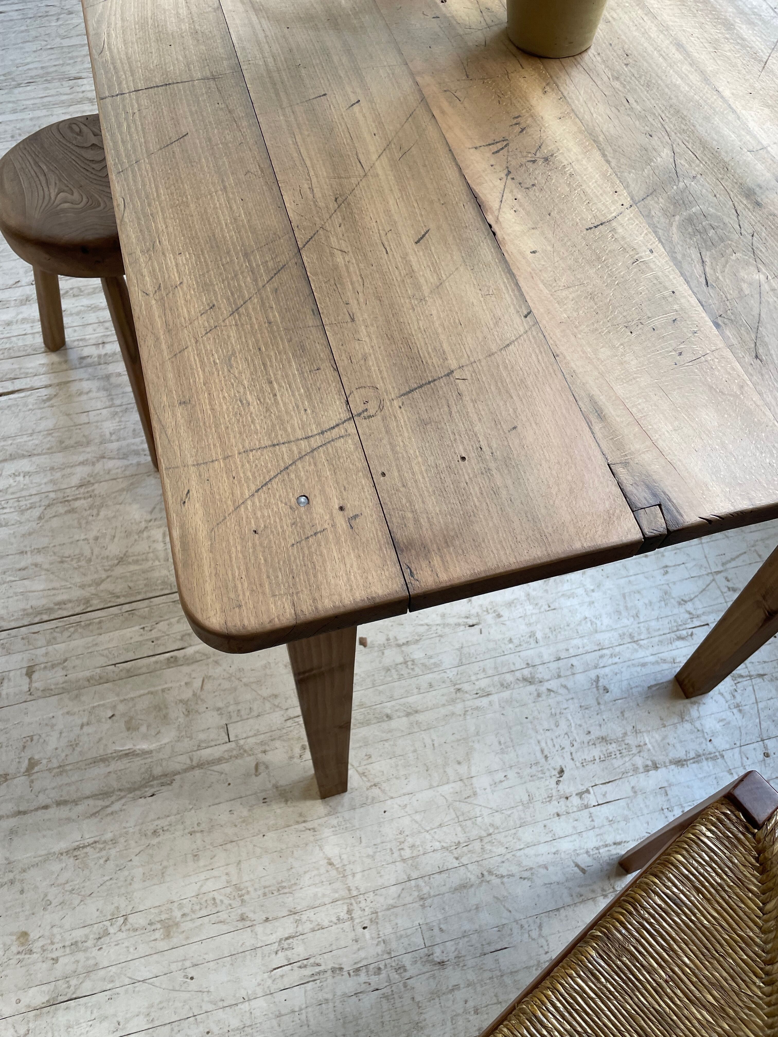 XL farmhouse table in beech and pine 3m