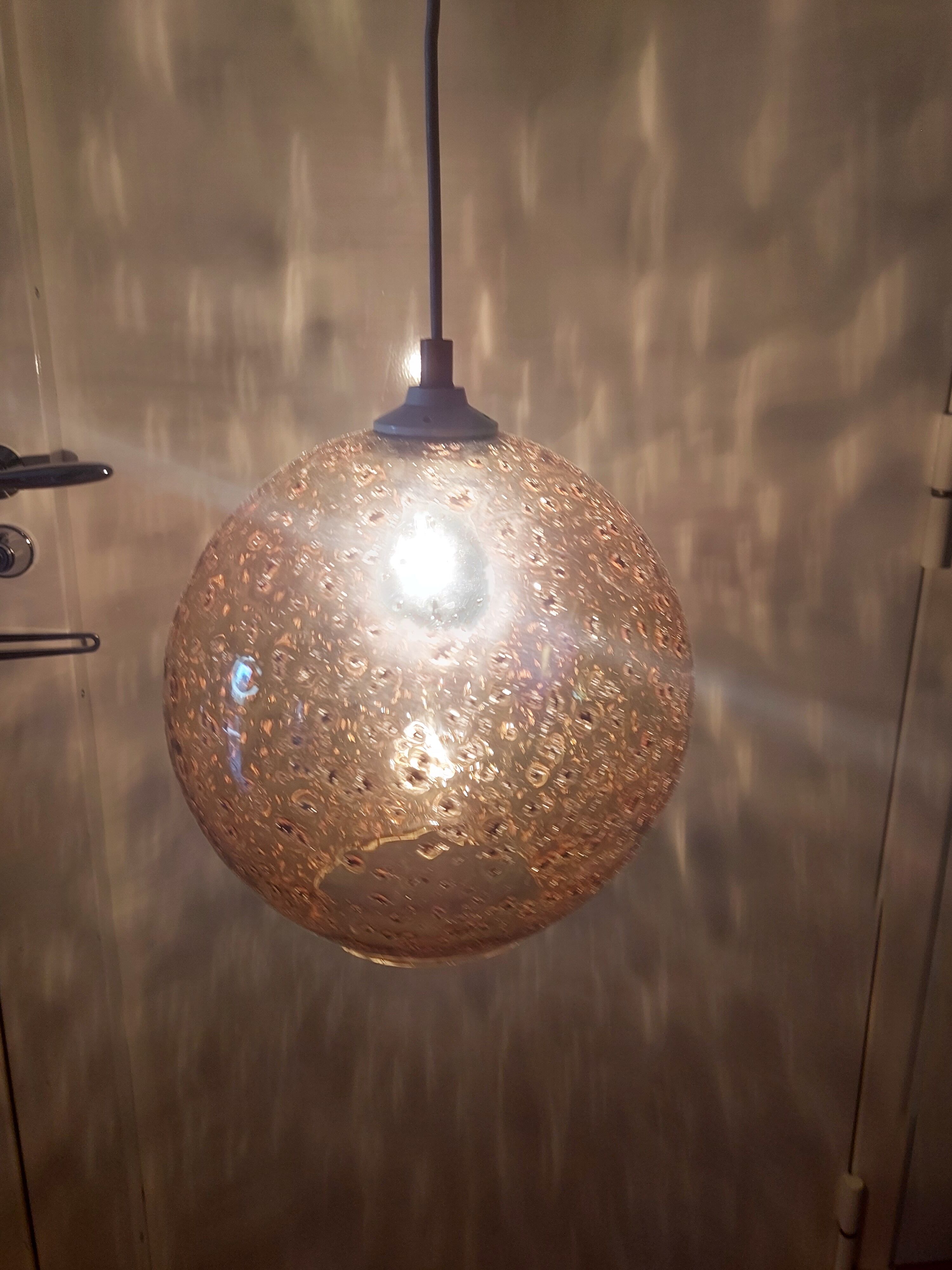 Vintage blown glass pendant lamp