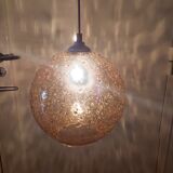 Vintage blown glass pendant lamp