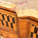 Rosewood and Mahogany chest of drawers, Louis XV / Louis XVI Transition style – Late 19th century