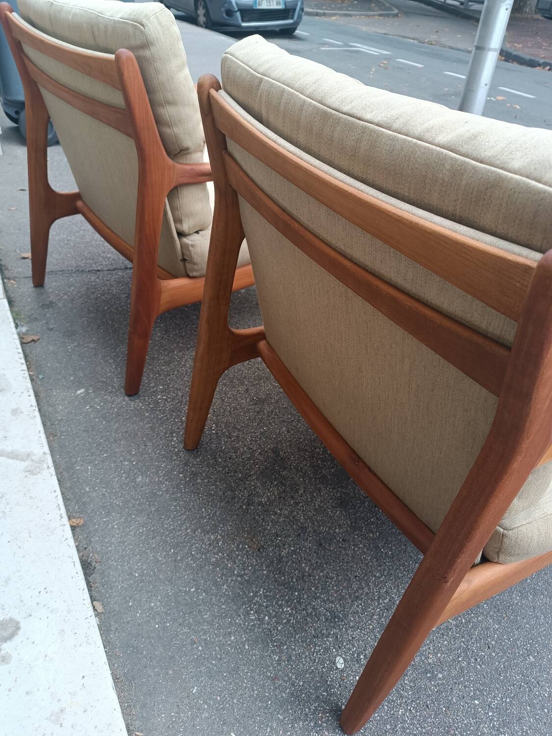 Pair of Scandinavian armchairs by Eugen Schmidt