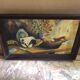 Painting old oil on canvas m. preaux still life + vintage wood frame