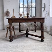 Table chêne style Louis XIV 1900