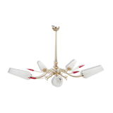 Chandelier with 5 lights tulips & red arrows 1950/1960