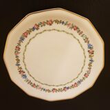 11 porcelain plates 12 sides bordered small flowers
