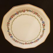 11 porcelain plates 12 sides bordered small flowers