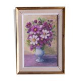 Peinture fleurs signée