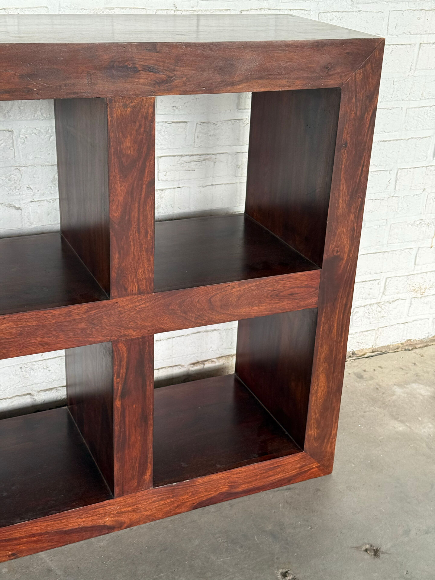Large Solid Wood Open Bookcase / Room Divider — 180 cm