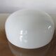 Half sphere ceiling light in opaline, made in Italy 1970