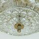 glamorous 1960s mid century CEILING LAMP ceiling fixture brass and glass