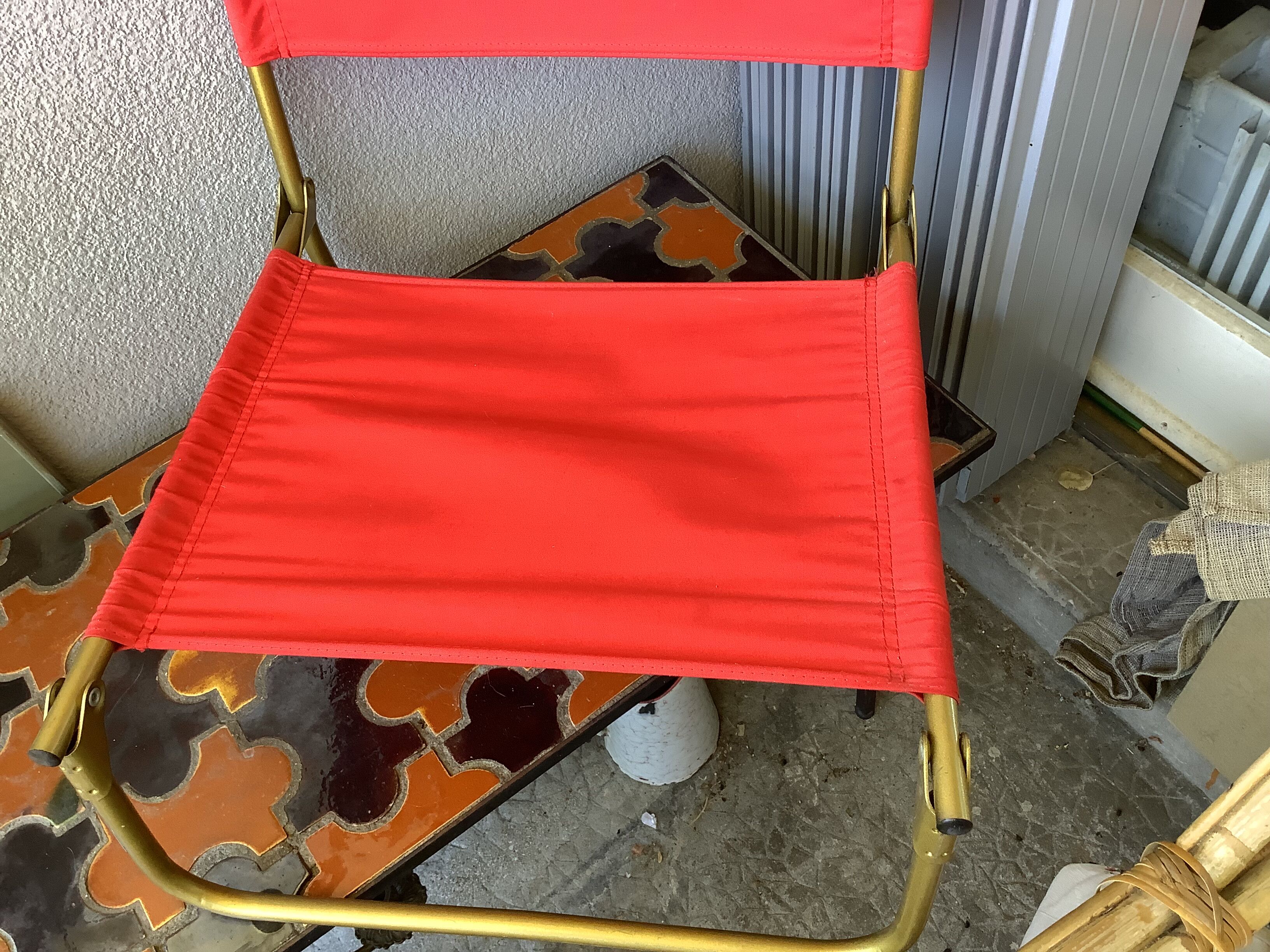 Vintage low folding Lafuma chair