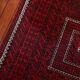 Old carpet handmade red hand 244x126cm