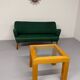 Old vintage green cocktail bean sofa from the 50s
