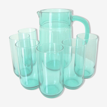 Set de 6 verres à orangeade et carafe