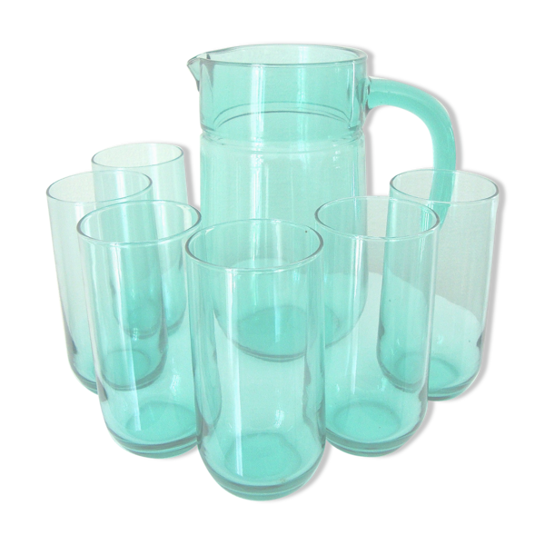 Set de 6 verres à orangeade et carafe