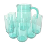 Set of 6 glasses with orangeade and carafe