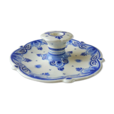 Old ceramic candle holder, Delfts Blauw 1568