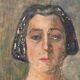 Portrait de femme ancien, huile sur toile