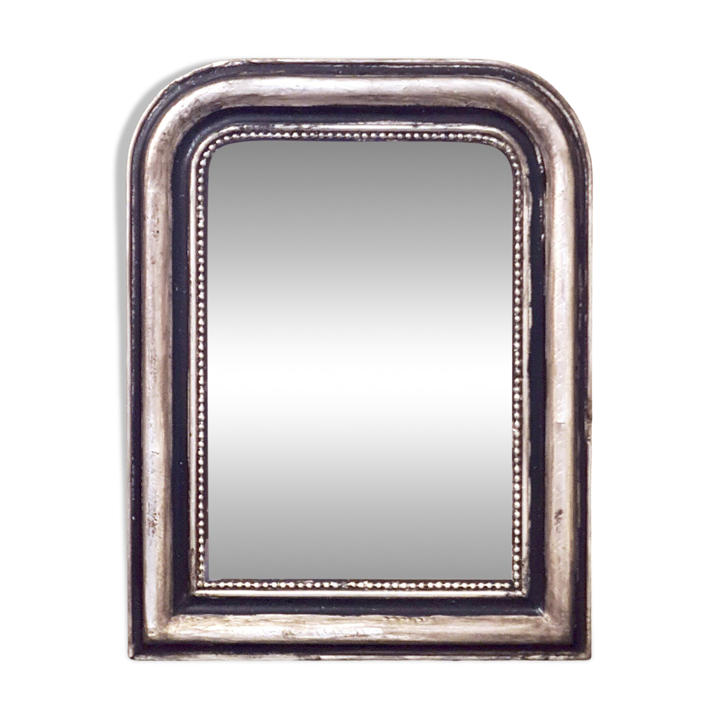 Old Louis Phillipe mirror, silvered with silver leaf.