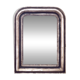 Ancien miroir Louis Phillipe, argenté à la feuille d'argent.