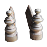 Old cast iron and minaret brass chenets