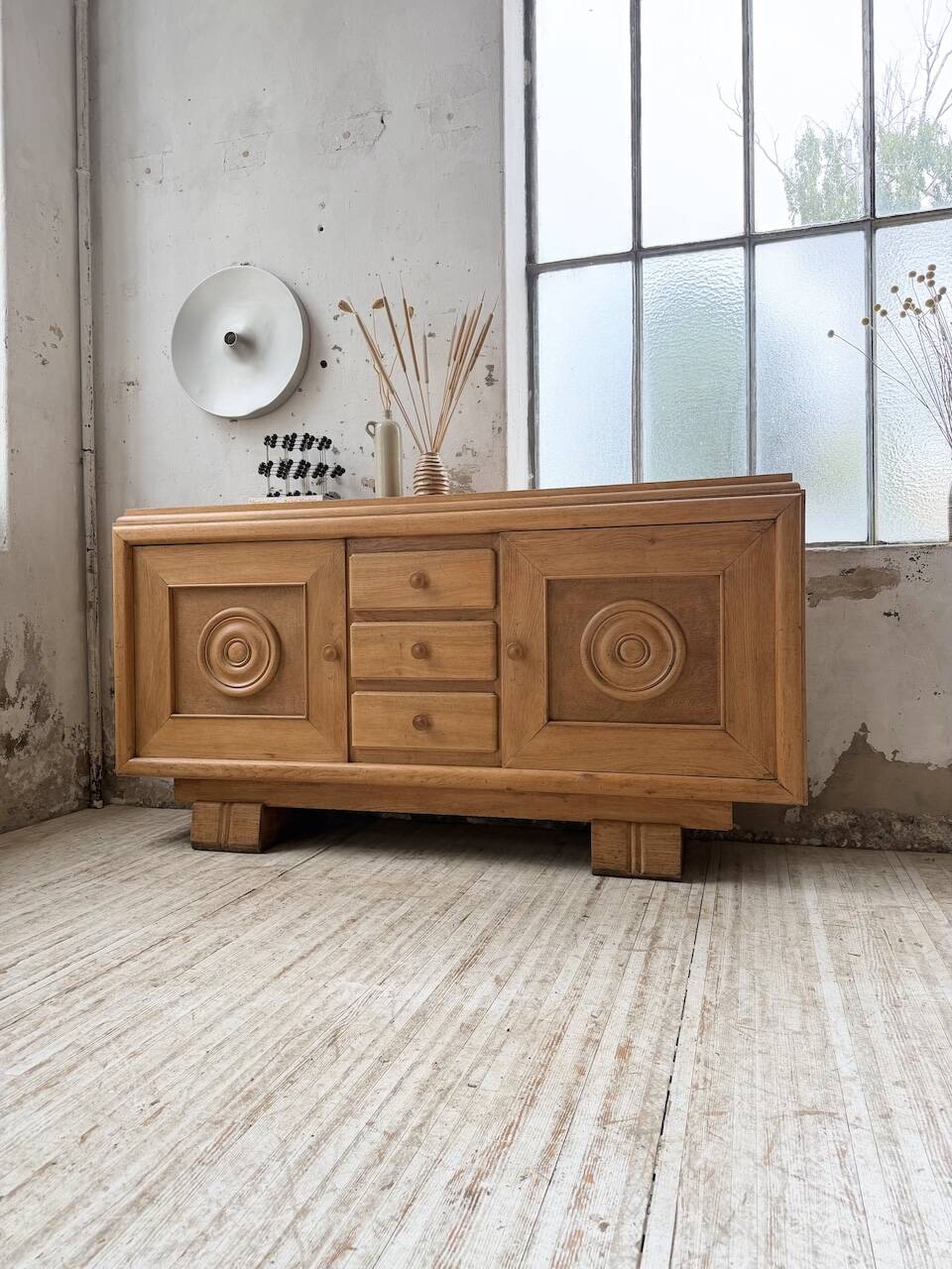 Enfilade storage unit oak Art Deco 1940 Dudouyt