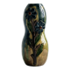 Vintage glazed ceramic vase – Floral motifs in relief