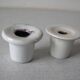 Set of 2 ceramic inkwells 4.8 cm school office accessory