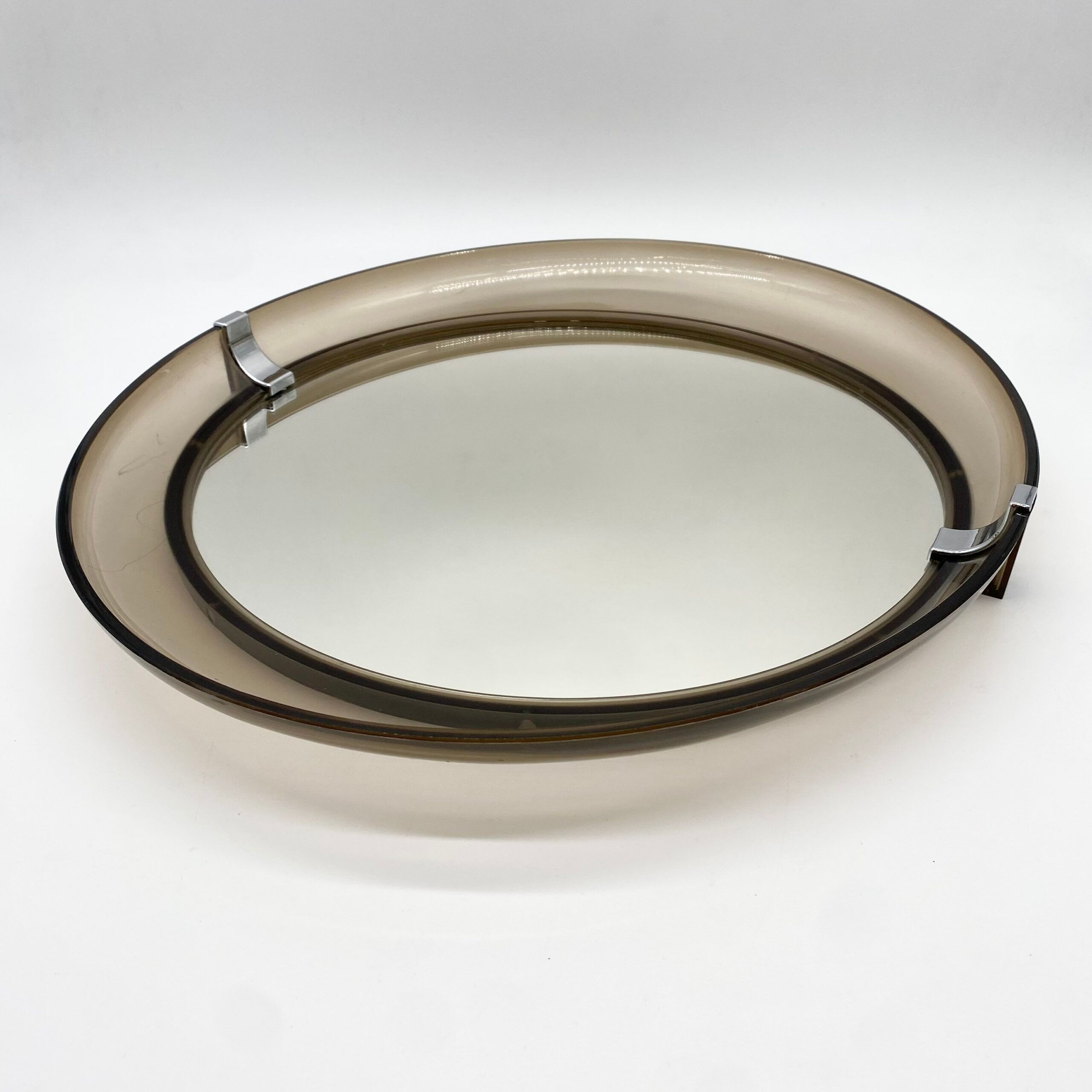 "Space Age" mirror in smoked plexiglass – 1970s