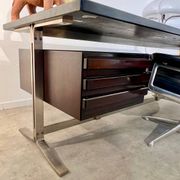 Vintage president corner desk in rosewood design by Gianni Moscatelli vintage