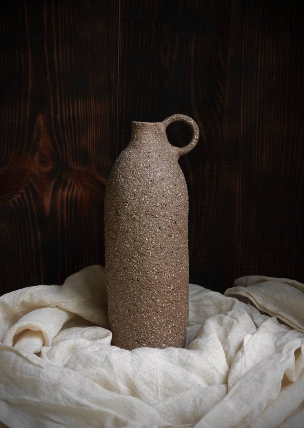 Bouteille à huile en grès