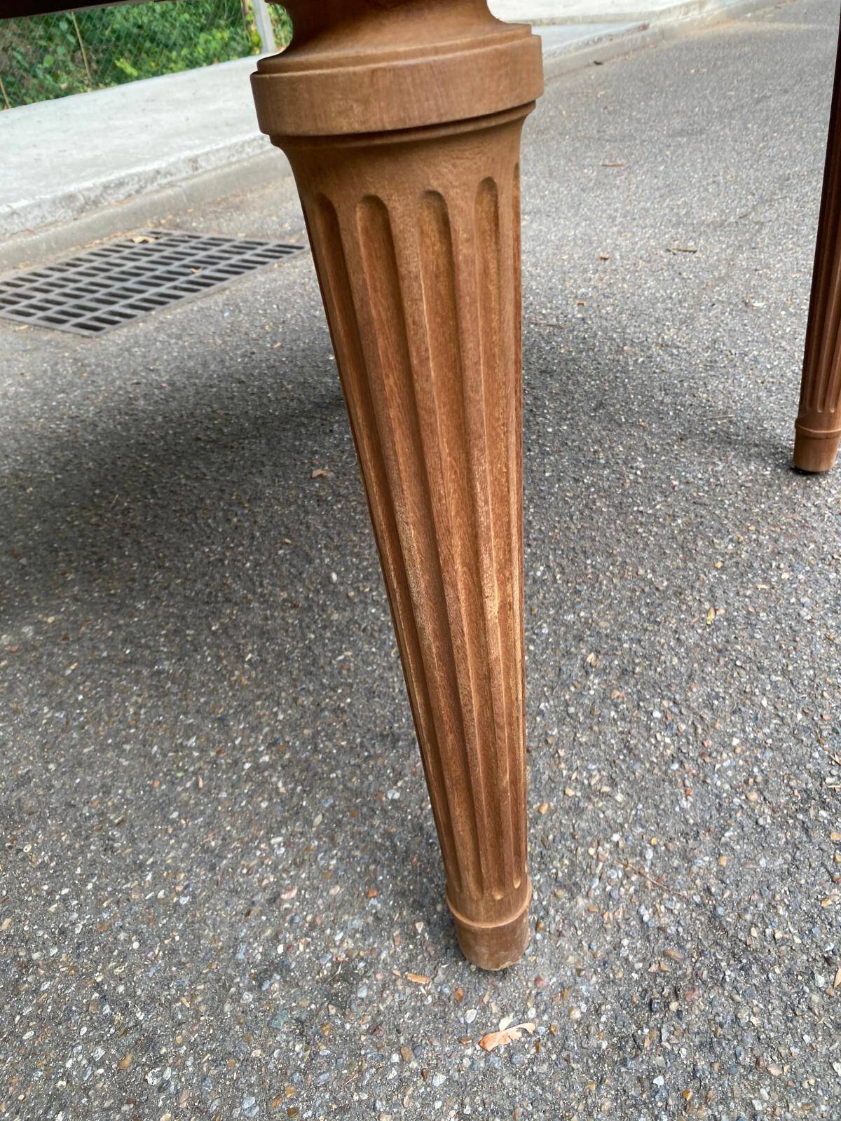 Table de salle à manger ronde extensible signée Jansen Paris 1930
