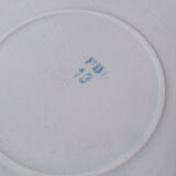 2 flat plates Badonviller old blue vintage