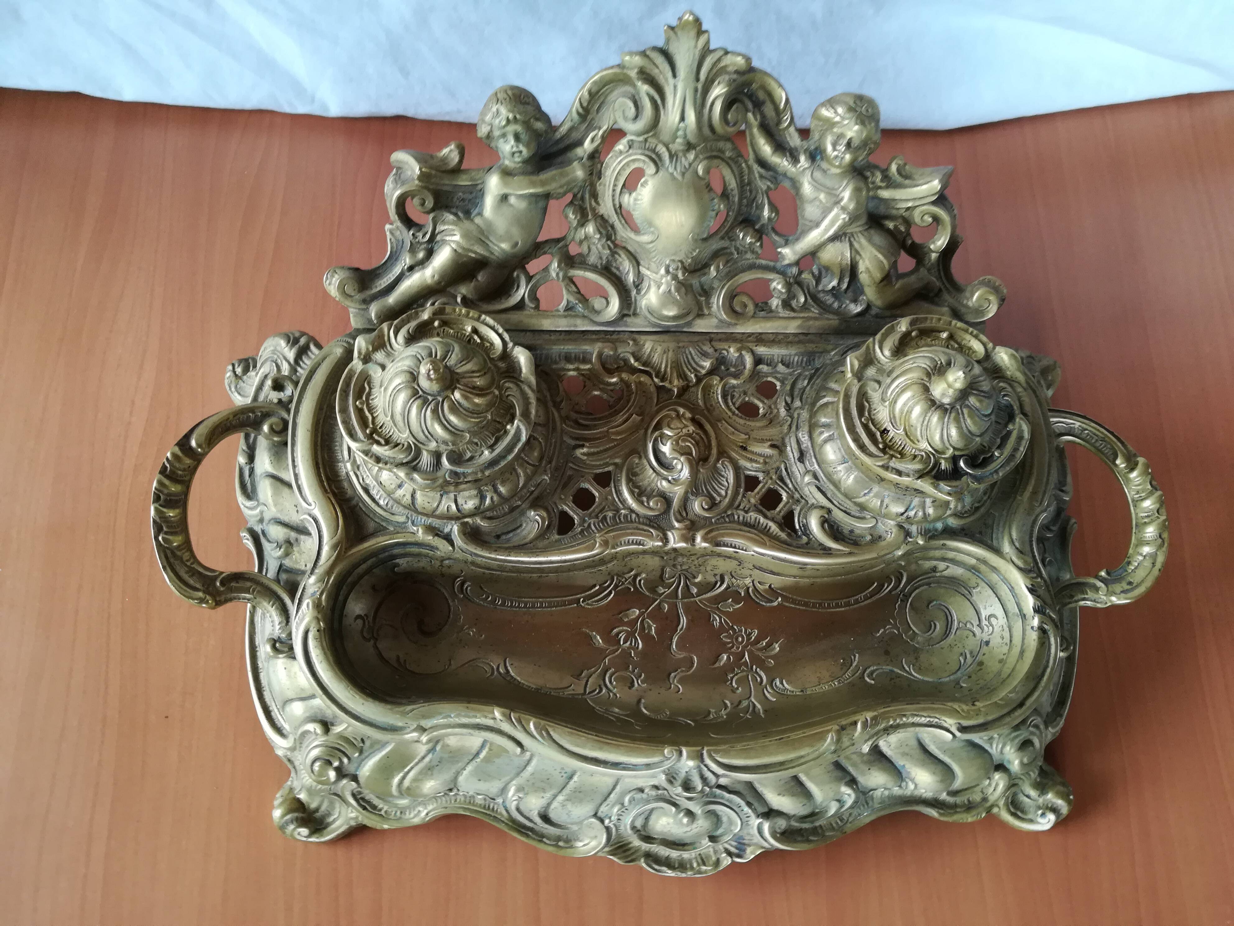 Double inkwells in Bronze 19th Century