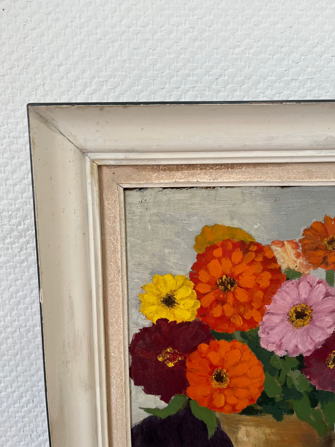 Oil on canvas flowers