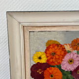 Oil on canvas flowers