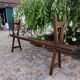 Pair of solid oak benches
