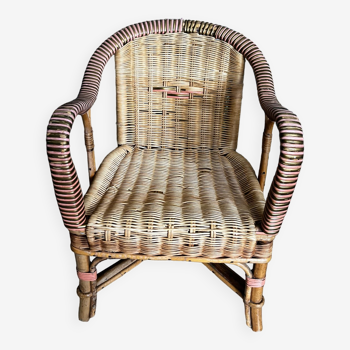 Rattan armchair for children