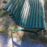 Green public bench