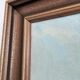 Large vintage original landscape dog oil painting