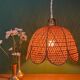 Vintage pendant light in natural materials