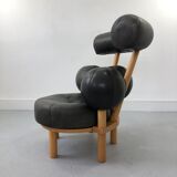 Fauteuil en cuir par Peter Opsvik pour Stokke, Norvège