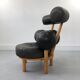Fauteuil en cuir par Peter Opsvik pour Stokke, Norvège