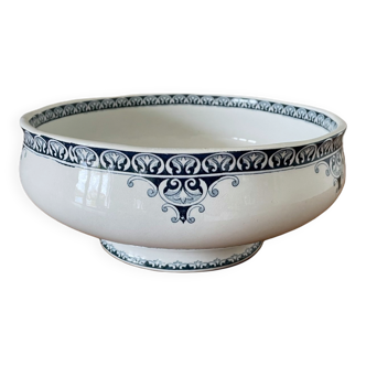 Antique salad bowl in Saint-Amand earthenware (Nord)