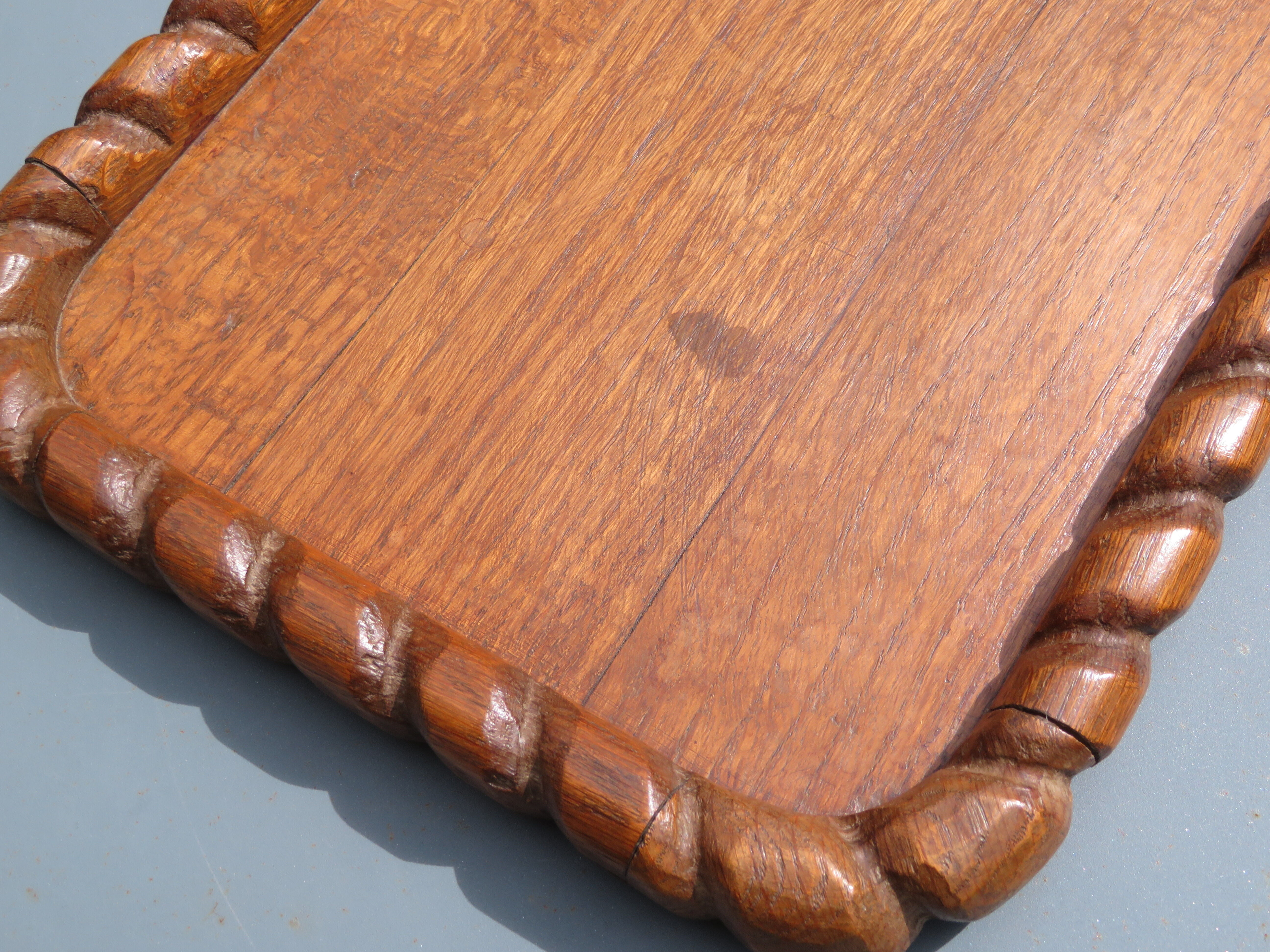 Solid wood tray from the 1940s-50s.
