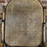 Rattan and cane rocking chair from the 1980s.