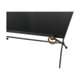 Table of metal and smoked glass style 1940