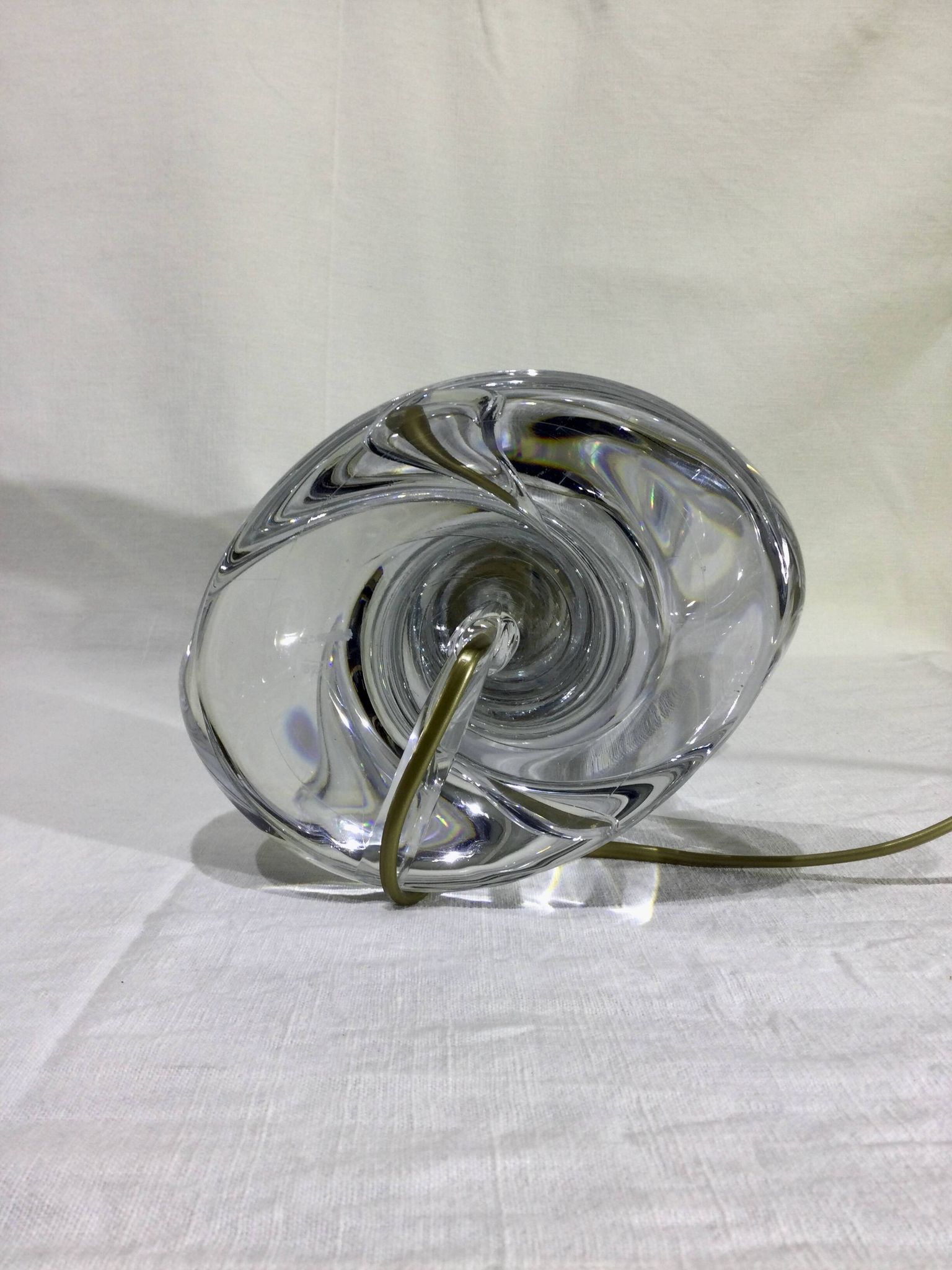 Pied de lampe en cristal de Sèvres