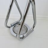 Chrome metal umbrella stand, space age, modernist, futuristic, 70's